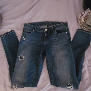 EUC White House Black Market distressed jeans